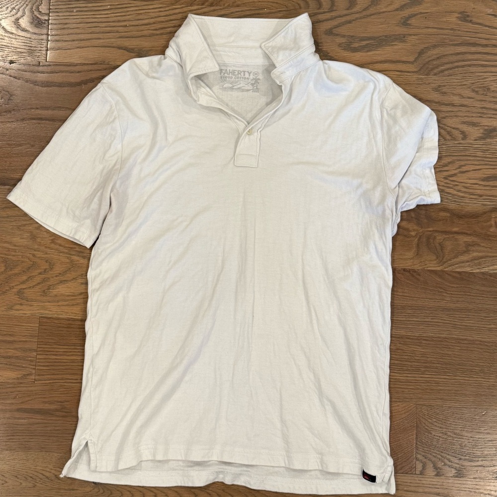 Fahrety Soft Cotton White Polo medium